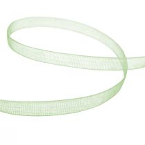 Artikel Organza lint groen cadeaulint zelfkant lime groen 6mm 50m