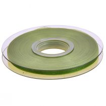 Artikel Organza lint groen cadeaulint geweven rand olijfgroen 6mm 50m