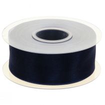 Artikel Organza lint cadeaulint donkerblauw lint blauw zelfkant 40mm 50m