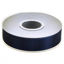 Artikel Organza lint cadeaulint donkerblauw lint blauw zelfkant 25mm 50m