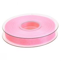 Artikel Organzalint cadeaulint roze lint zelfkant 15mm 50m