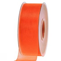 Artikel Organza lint cadeaulint oranje lint zelfkant 40mm 50m