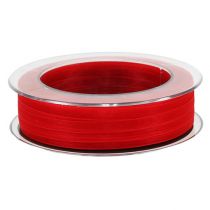 Artikel Organza lint met zelfkant rood 7mm 50m