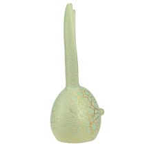 Artikel Paasdecoratie konijnenkop mintgroen goud craquelé 16,5x16x40cm