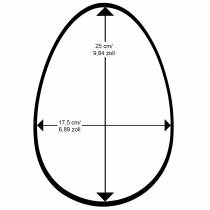 Artikel Paasei gevlokt H25cm Gekleurde eieren Paasdecoratie