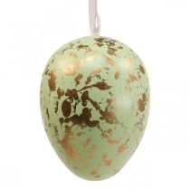 Paasei om op te hangen decoratie eieren roze, groen, goud 20cm 2st