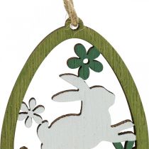 Paasei om op te hangen Paasdecoratie houten hanger 5×7cm 12st