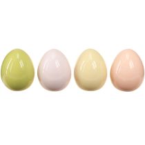 Artikel Paaseieren keramische eieren decoratie pastel glanzend 5×6cm 8 st