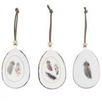Artikel Paaseieren voor het ophangen van decoratieve eieren, hangende decoratie metaal 5×7cm 8 st