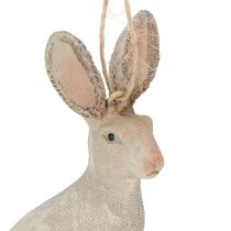 Artikel Paashaas figuur om op te hangen Paasdecoratie polyresin H9.5cm 4st
