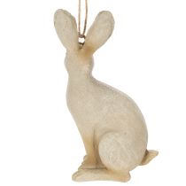 Artikel Paashaas figuur om op te hangen Paasdecoratie polyresin H9.5cm 4st