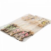 Artikel Paashaas hout, bloempluggen Pasen, konijnenpluggen 8,5cm 12st