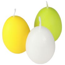 Artikel Paaskaarsen eikaarsen groen oranje wit H6cm Ø2.5cm 30st