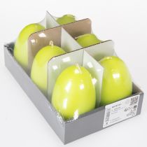 Artikel Paaskaarsen, eivormig, limoengroen, 9 cm, 20 cm hoog, 6 stuks