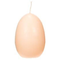 Artikel Paaskaarsen, eivormig, paaskaarsen in eivorm, perzikdesign, Ø6cm, H9cm, 6 stuks