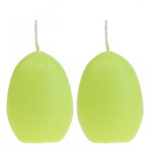 Paaskaarsen eivorm, eierkaarsen Pasen limoen Ø4.5cm H6cm 6st