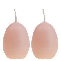 Paaskaarsen eivorm, eierkaarsen Paasperzik Ø4,5cm H6cm 6st