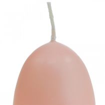 Paaskaarsen eivorm, eierkaarsen Paasperzik Ø4,5cm H6cm 6st