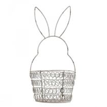 Paasmand draadmand Paashaas Shabby Ø12cm H26.5cm