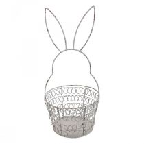 Paasmand draadmand Paashaas Shabby Ø12cm H26.5cm