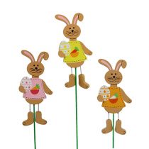 Artikel Paasplug konijnen met ei 12cm L29cm 15 st