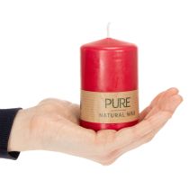 Artikel PURE pilaarkaars, natuurlijke waskaars voor een gezellige sfeer in huis, 9 cm