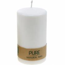 PURE stompkaars 130/70 natuurlijke waskaars met raapzaadwaskaarsdecoratie
