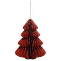 Artikel Papieren kerstboom Bordeaux kersthanger H20cm