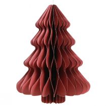 Artikel Papieren kerstboom om op te hangen Bordeaux H40cm 2st