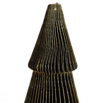 Papieren kerstboom dennenboom klein zwart H30cm