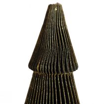 Artikel Papieren kerstboom dennenboom klein zwart H30cm