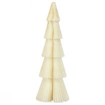 Artikel Papieren kerstboom klein wit goud H30cm