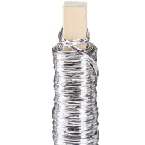 Artikel Papieren koord omwikkeld met draad Ø0,8mm 22m zilver