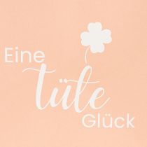 Artikel Cadeautasjes met de opdruk "Een tas vol geluk", ideaal voor leuke cadeautjes, 12 cm, 12 stuks