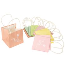Artikel Cadeautasjes met de opdruk "Een tas vol geluk", ideaal voor leuke cadeautjes, 12 cm, 12 stuks