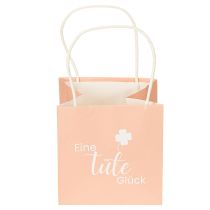Artikel Cadeautasjes met de opdruk "Een tas vol geluk", ideaal voor leuke cadeautjes, 12 cm, 12 stuks