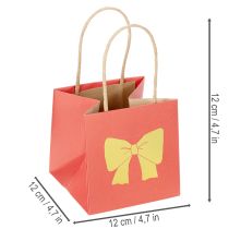 Artikel Cadeautasjes van papier met lintmotief, 12 cm, 8 stuks