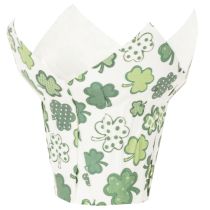 Artikel Papieren bloempot met klavermotief, nieuwjaarsdecoratie, 12 cm, 12 stuks