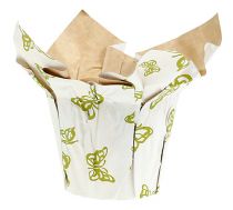 Papieren pot Ø12cm H9cm met patroon 8st