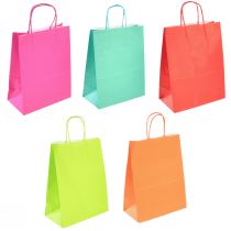 Papieren draagtas cadeauzakje 23x12x30cm gekleurd 30 st