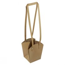 Artikel Papieren zakken handvat plantenbakpapier naturel 9,5×9,5×15cm 10 st