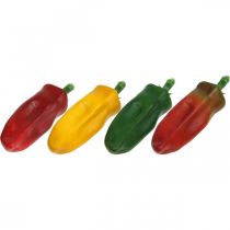 Artikel Paprika-etalagedecoratie, groentedecoratie, diverse kleuren, H14cm, 4 stuks
