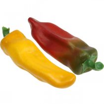 Artikel Paprika-etalagedecoratie, groentedecoratie, diverse kleuren, H14cm, 4 stuks