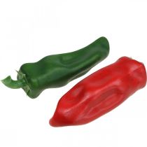 Artikel Paprika-etalagedecoratie, groentedecoratie, diverse kleuren, H14cm, 4 stuks