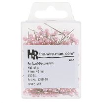 Artikel Parelkopnaalden roze Ø4mm 4cm 150 st