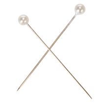 Artikel Witte spelden met parelkop, Ø4mm, 40mm