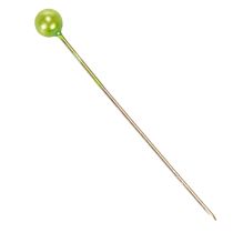 Artikel Groene bloemspelden met parelkop, veelzijdig te gebruiken, Ø4mm, 40mm, 150 stuks