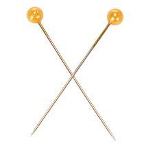 Artikel Oranje spelden met parelkop voor bloemistenbenodigdheden, Ø4mm, 40mm, 150 stuks