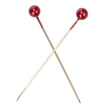 Artikel Rode decoratieve spelden met parelkop voor bloemisten, Ø4mm, 40mm, 150 stuks
