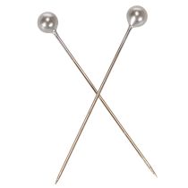 Artikel Bloemisten- en decoratiespelden met parelkop, zilver, Ø4mm, 40mm, 150 stuks